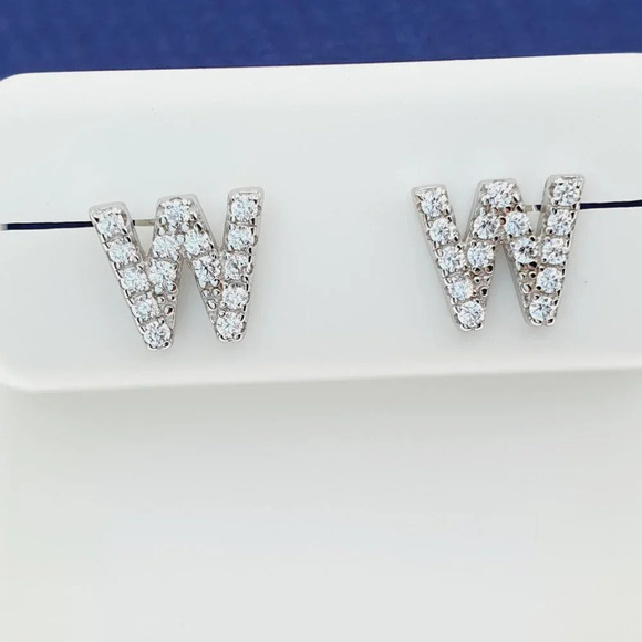 925 Sterling Silver CZ Stud Earrings for Women/Girl, US925P1082 - Picture 9 of 10